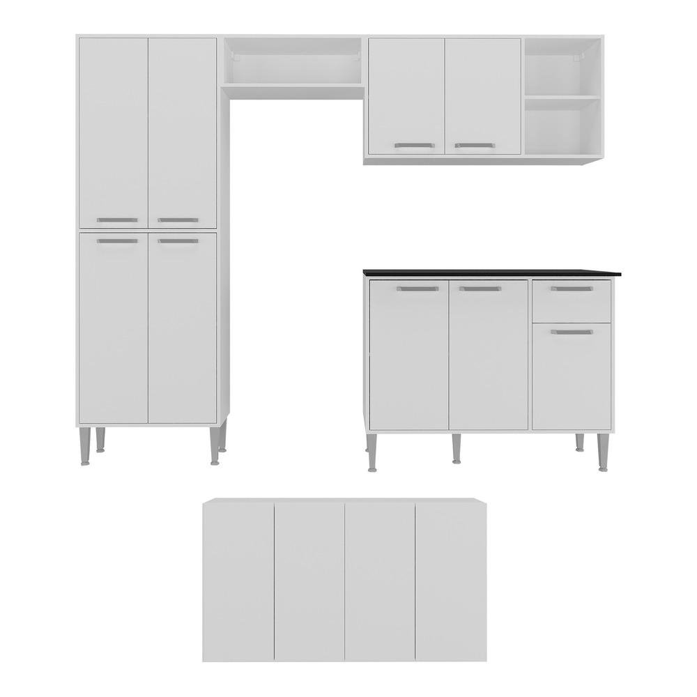 Armario de Cozinha Completa com Buffet/Aparador Siena Multimoveis MP2041 Branca