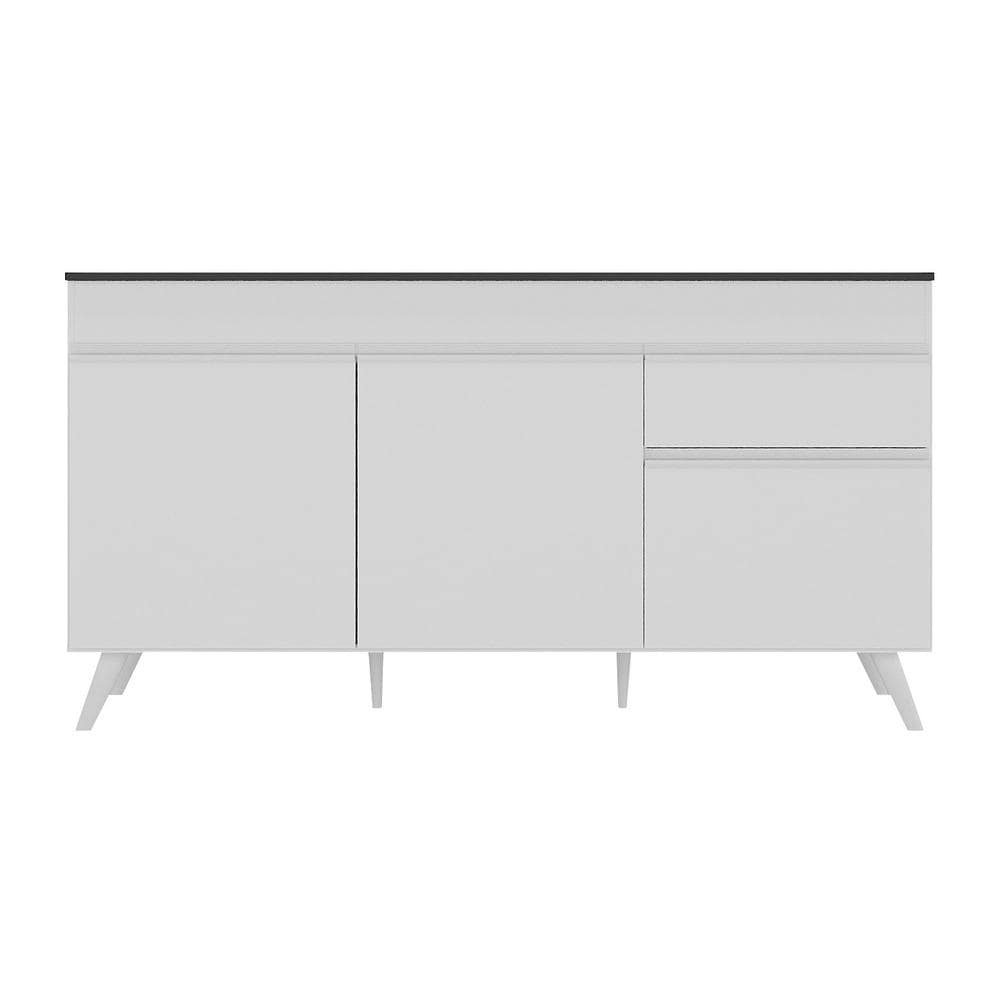 Balcao Cozinha Gabinete Pia 150 cm 3 Portas 1 Gaveta Veneza Multimoveis MP2072.891 Branco