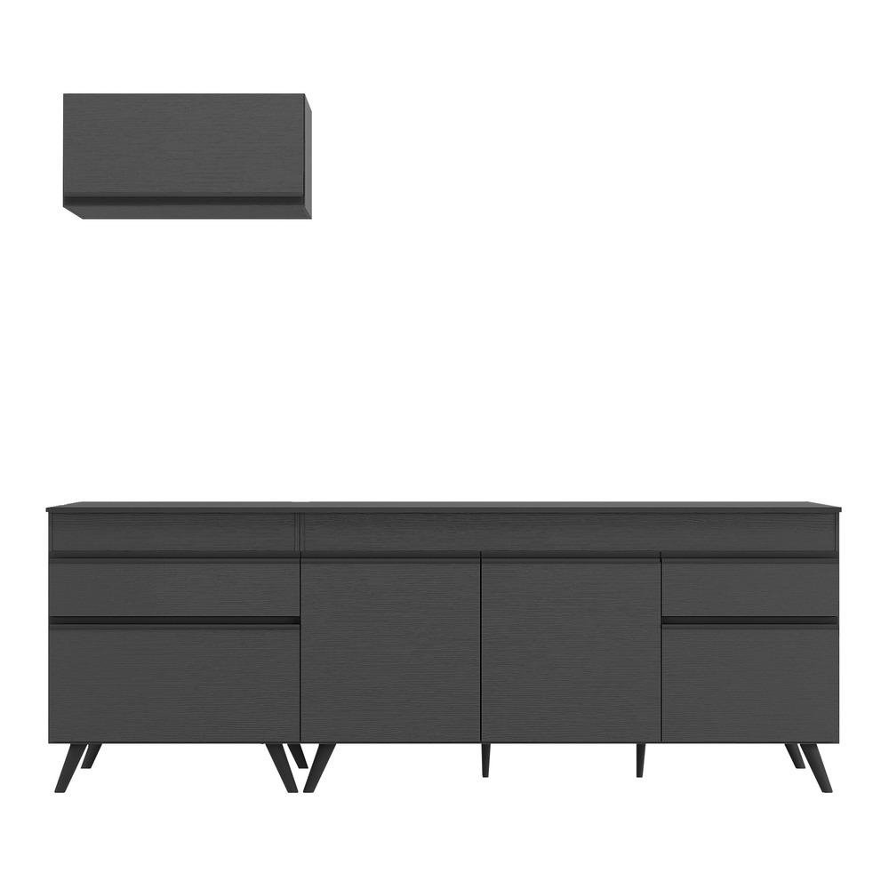 Armario de Cozinha Compacta Veneza Multimoveis MP2074.895 Preto