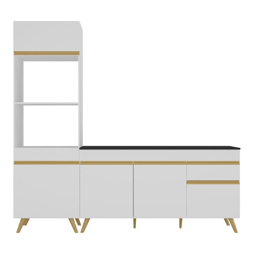 Armario de Cozinha Compacta Veneza GW Multimoveis MP2078 Branca