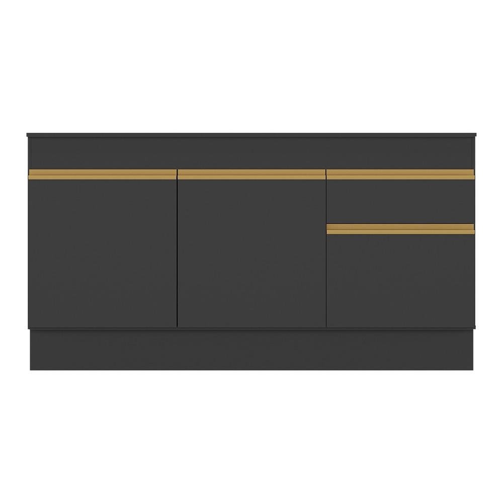 Balcao Cozinha com Rodape Gabinete Pia 150 cm 3 Portas 1 Gaveta Veneza GB Multimoveis MP21
