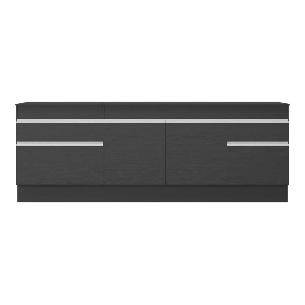 Kit 2 Balcoes c/ Rodape Gabinete Pia 150cm e Cooktop 70cm Veneza Multimoveis MP2108.898 Pr