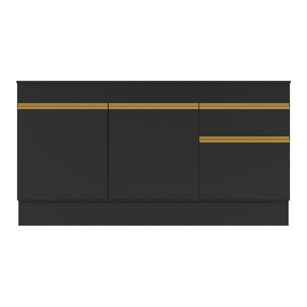Balcao Cozinha com Rodape Gabinete Pia 150 cm 3 Portas 1 Gaveta Veneza GB Multimoveis MP21