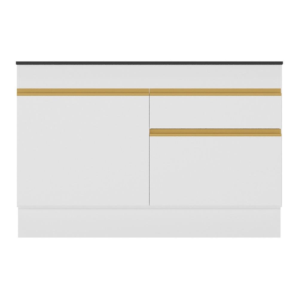Balcao Cozinha com Rodape Gabinete Pia 120 cm 2 Portas 1 Gaveta Veneza GW Multimoveis MP21