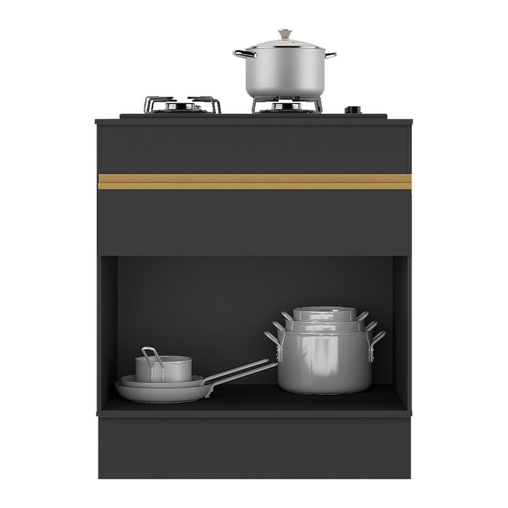 Balcao Cozinha com Rodape para Cooktop 70 cm 1 Porta 1 Gaveta Veneza GB Multimoveis MP2118
