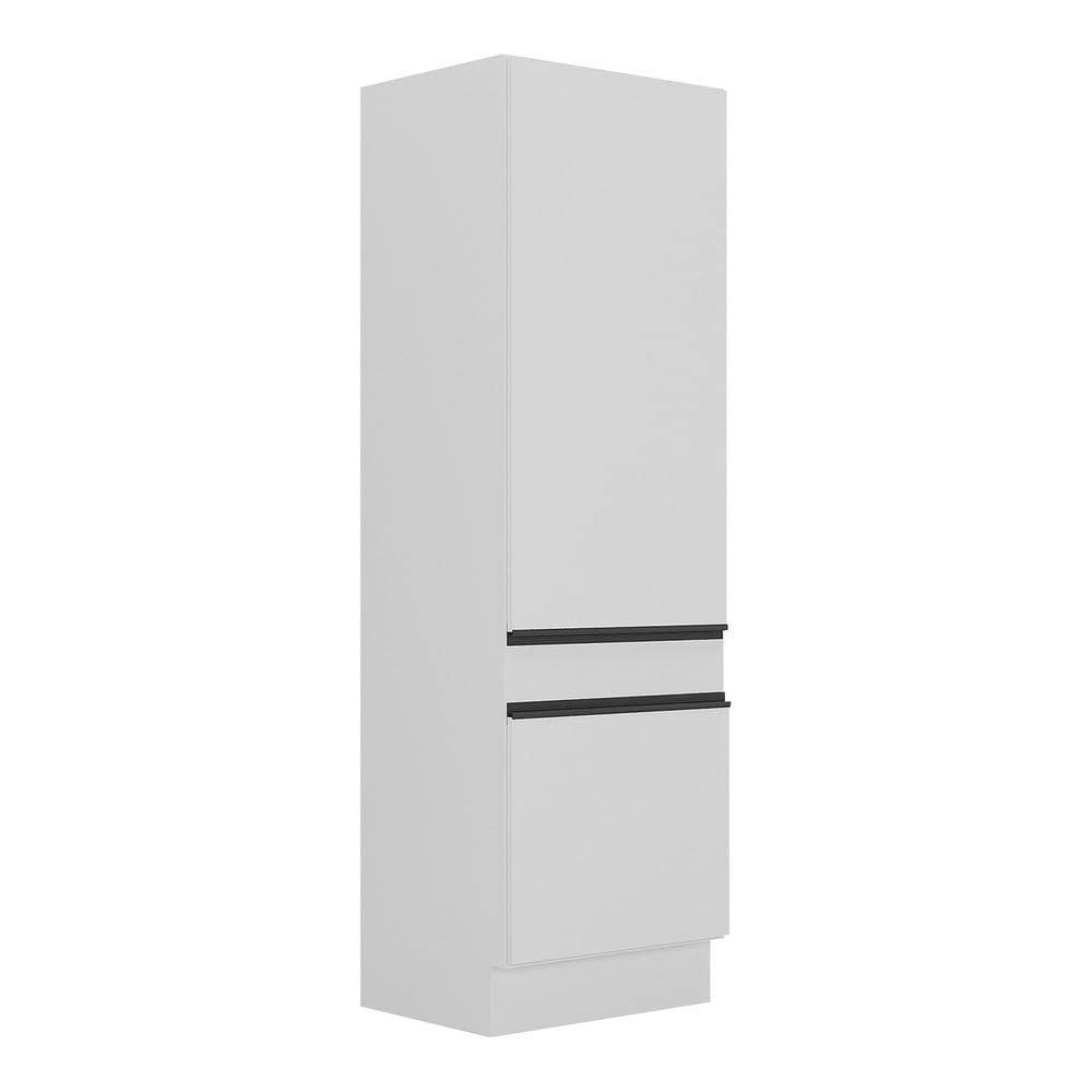 Paneleiro com Rodape 2 Portas Veneza Multimoveis MP2119.964 Branco/Preto
