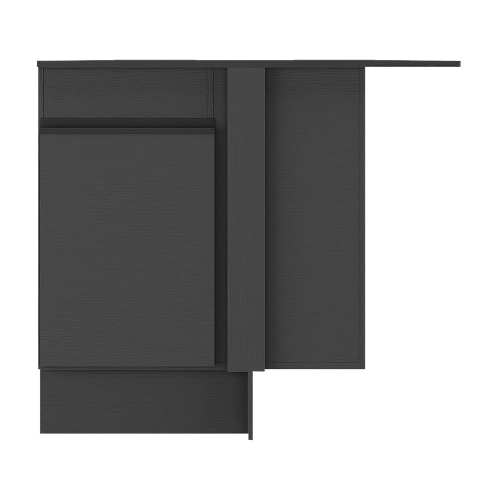 Balcao Cozinha com Rodape de Canto 1 Porta Veneza Multimoveis MP2120.895 Preto