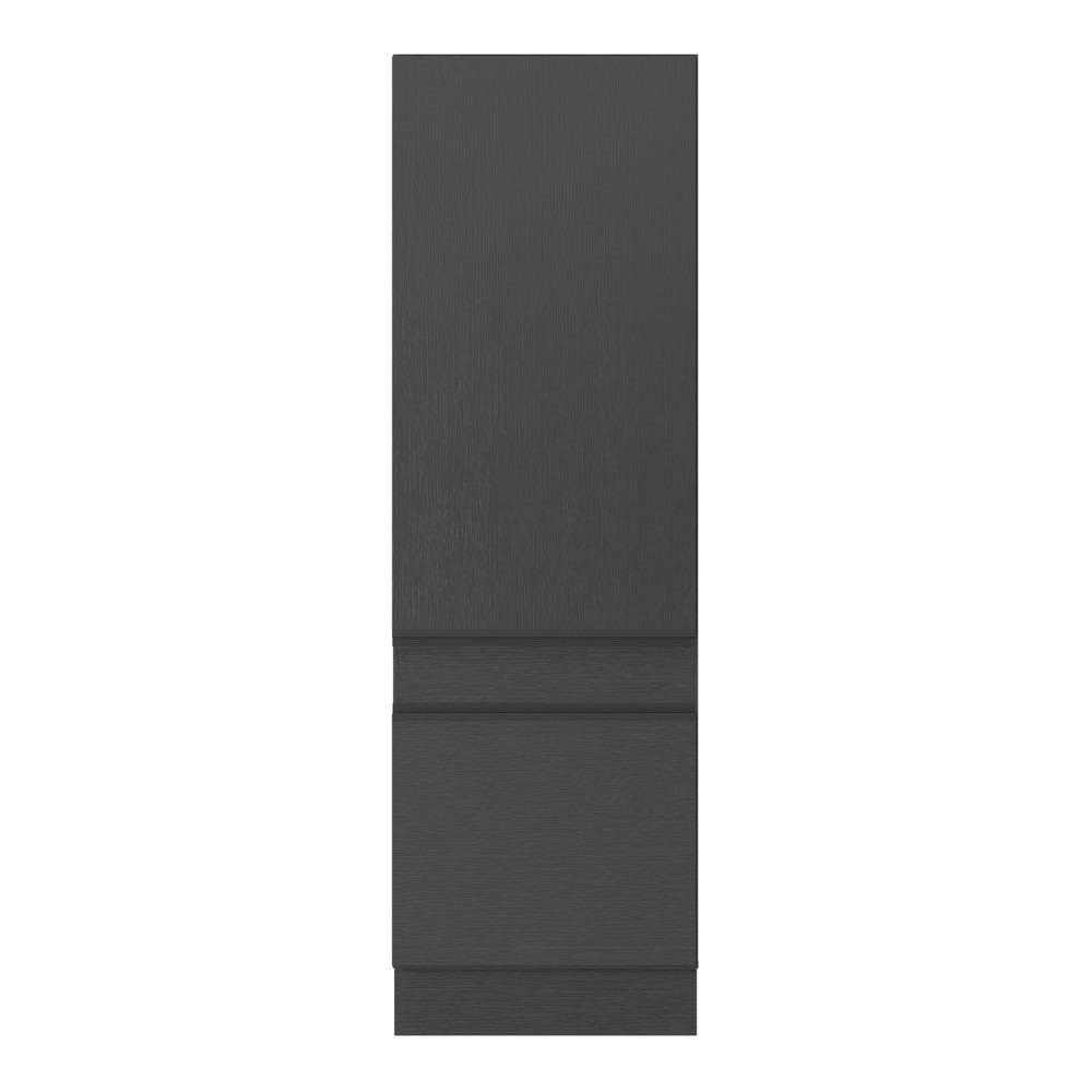 Paneleiro com Rodape 2 Portas Veneza Multimoveis MP2121.895 Preto