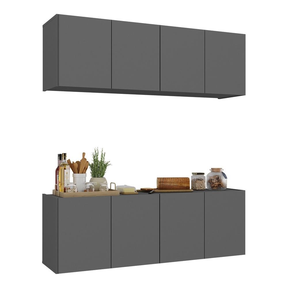 Kit Armario de Cozinha Aereo e Balcao 4 Portas Multimoveis MP2161