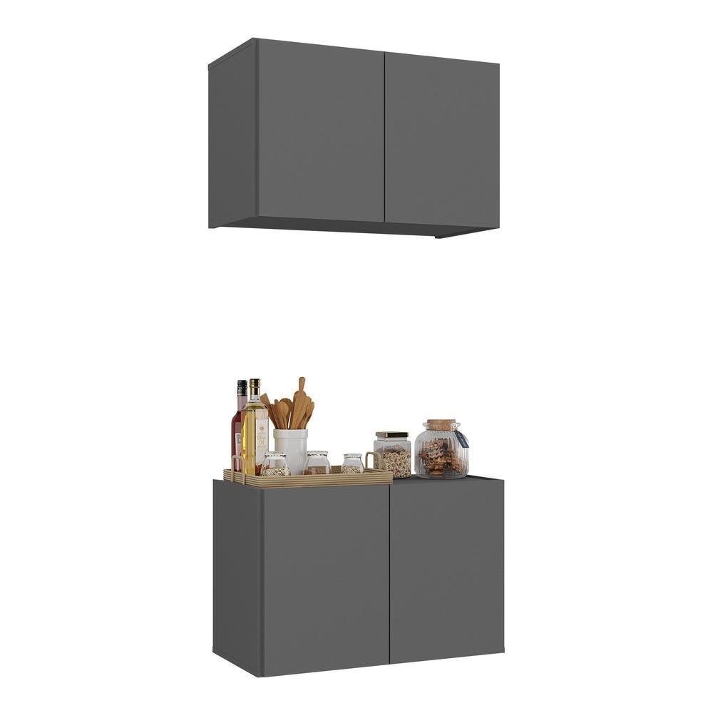 Kit Armario de Cozinha Aereo e Balcao 2 Portas Multimoveis MP2163