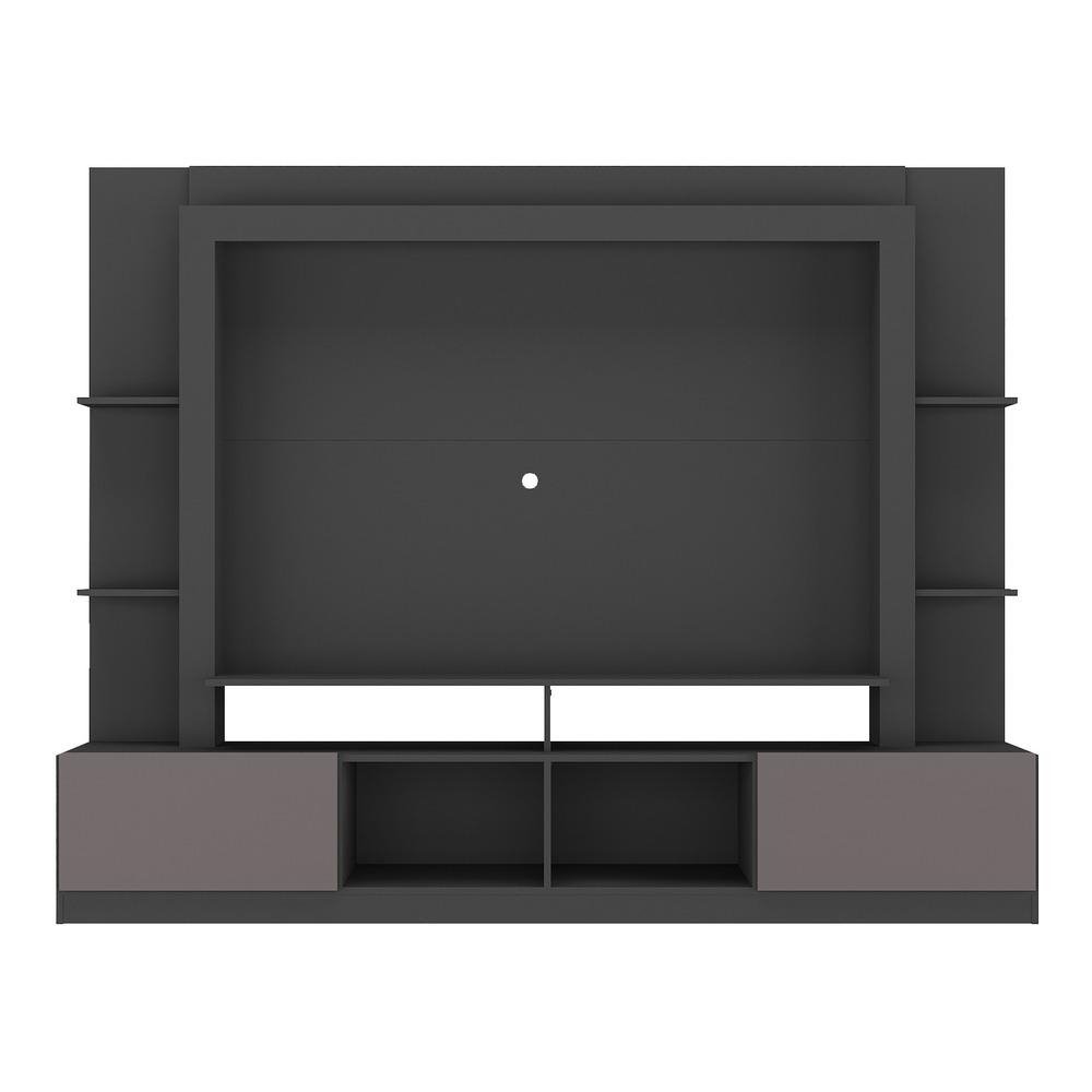 Estante Rack com Painel e Suporte TV 65" Moscou Multimoveis Preto/Lacca Fume