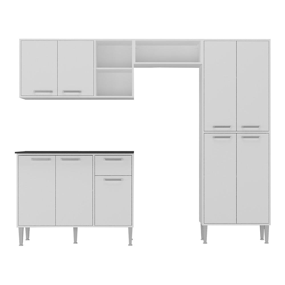 Armario de Cozinha Compacta Xangai Plus Multimoveis Branco