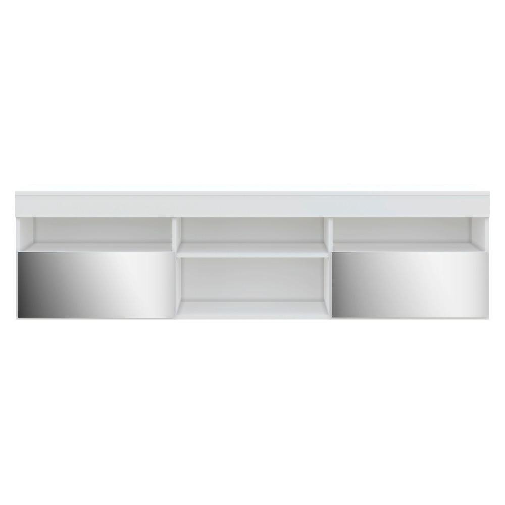 Rack TV 65" com Espelho e 2 Portas Paris Multimoveis Branco