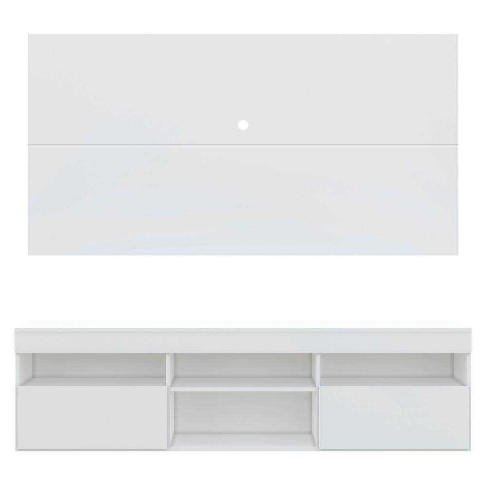 Rack com Painel para TV ate 65" com 2 Portas Londres Multimoveis Branco