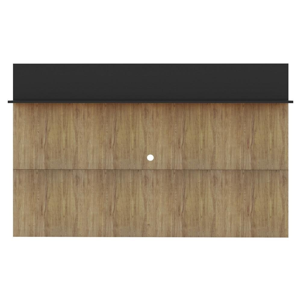 Painel com Suporte para TV ate 65" e Prateleira Amsterda Plus Multimoveis Rustic/Preto