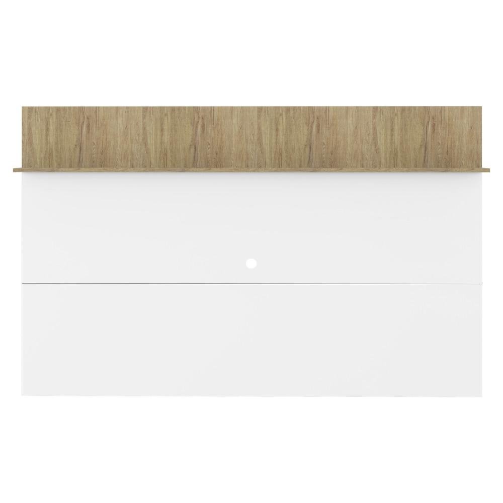 Painel com Suporte para TV ate 65" e Prateleira Amsterda Plus Multimoveis Branco/Rustic