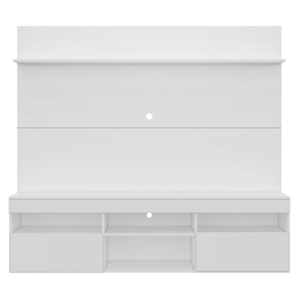 Rack com Painel TV 65" e Prateleira Madri Multimoveis Branco