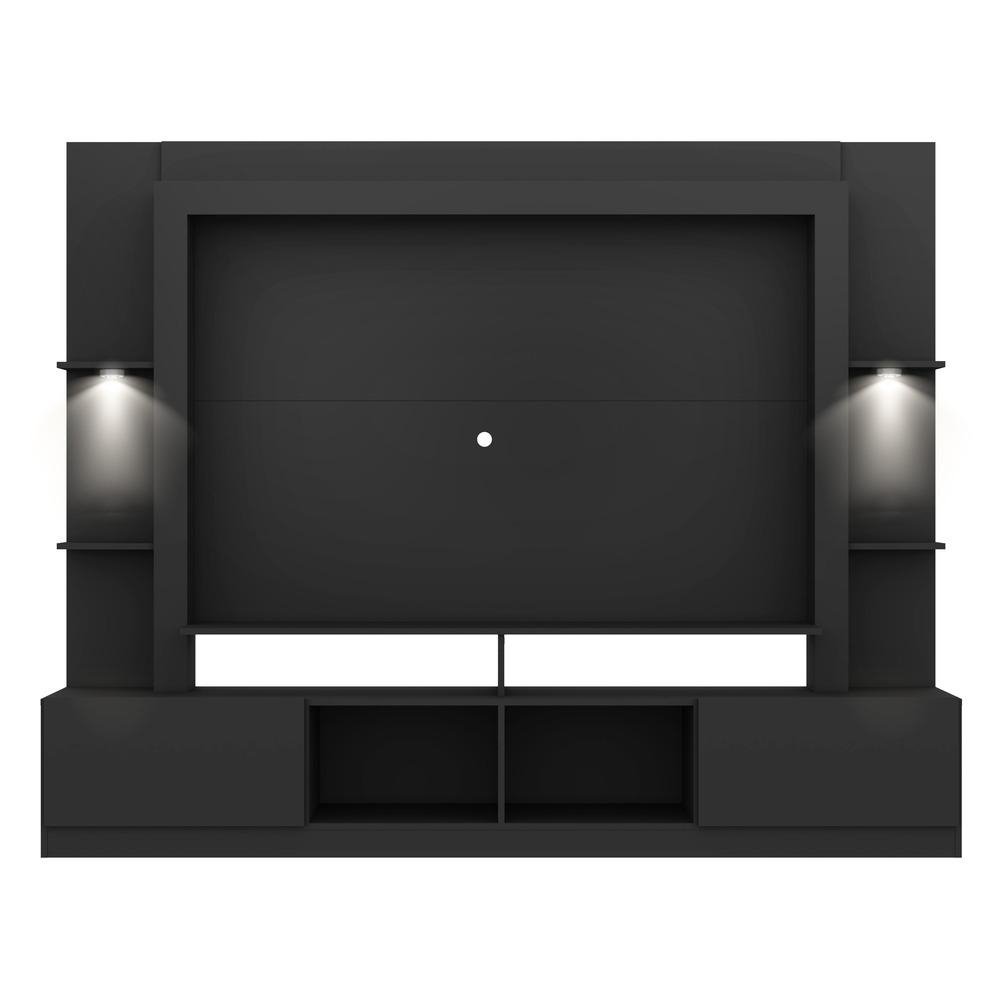 Rack Estante com Suporte TV 65" e Leds Berlim Multimoveis Preto