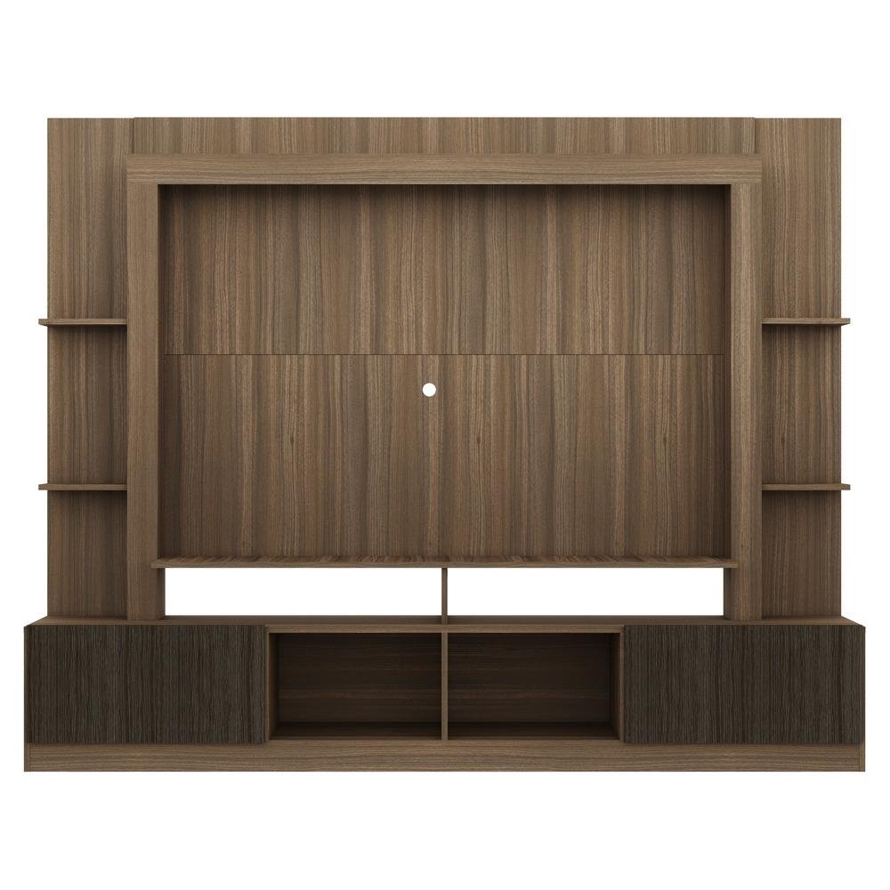 Rack Estante com Painel e Suporte TV 65" e 2 portas Oslo Multimoveis Madeirado/Tenerife