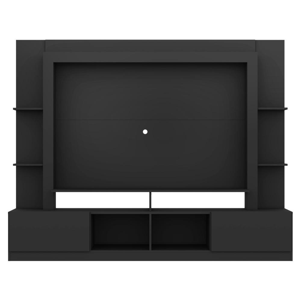 Rack Estante com Painel e Suporte TV 65" e 2 portas Oslo Multimoveis Preto