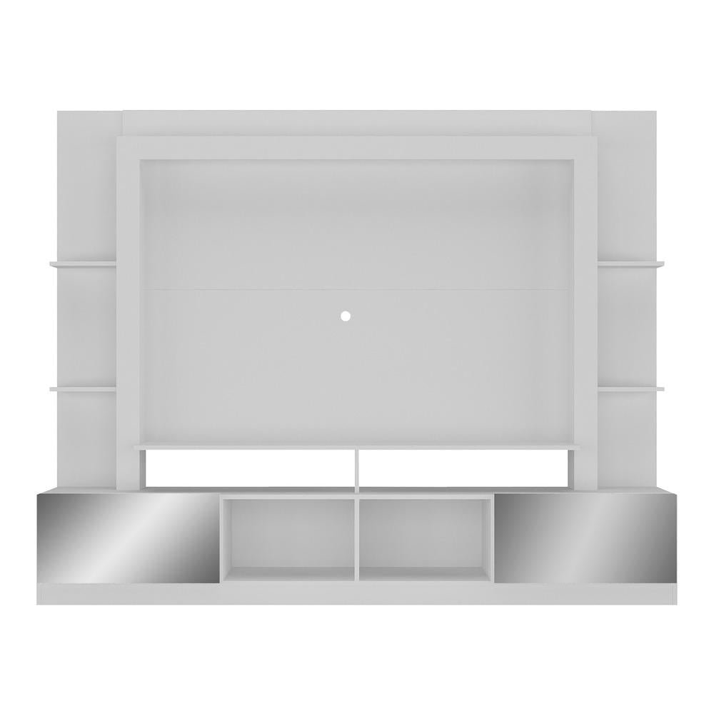 Rack c/ Painel TV 65" Portas c/ Espelho Oslo Multimoveis Branco/Tenerife