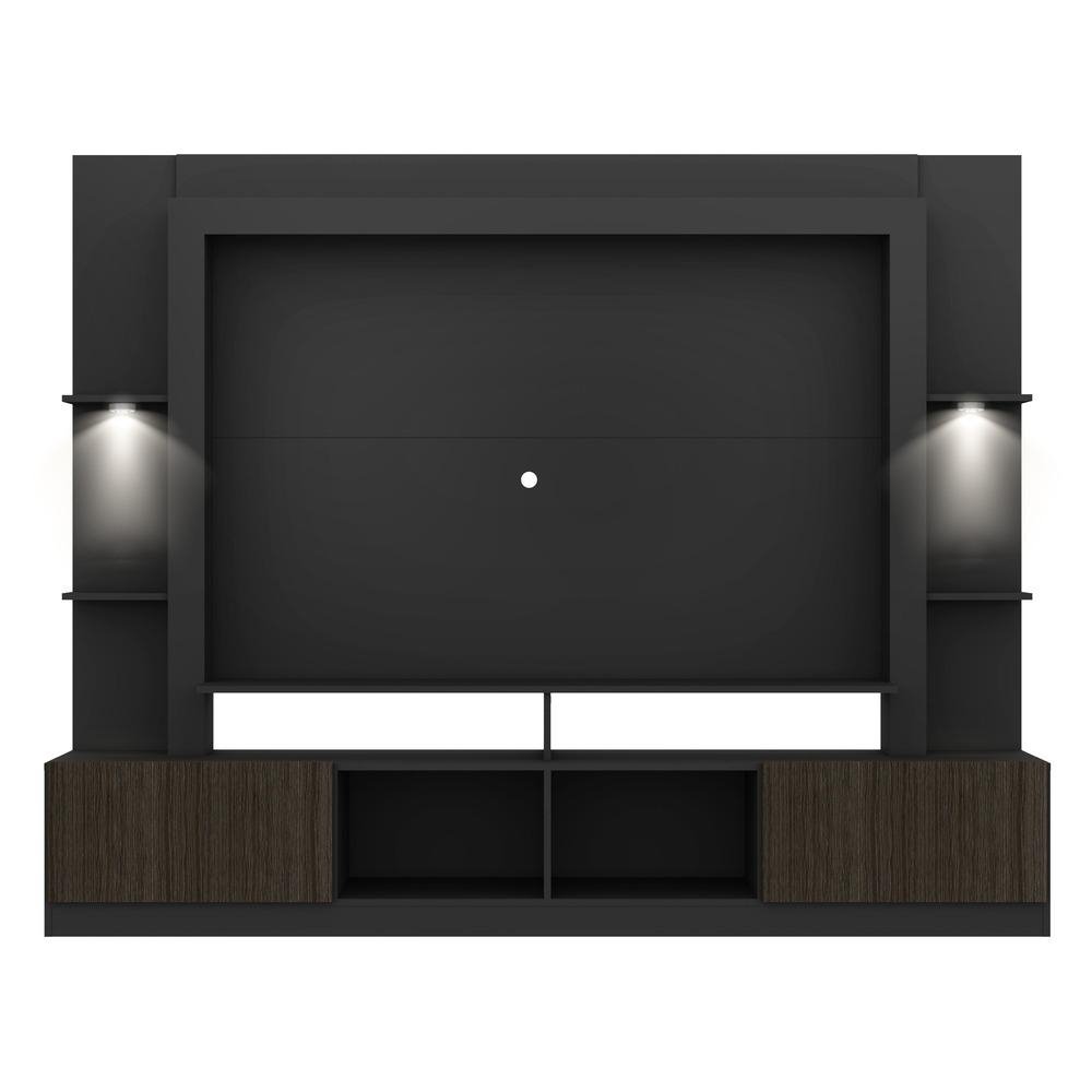 Rack Estante TV 65" com Leds Berlim Multimoveis Preto/Tenerife