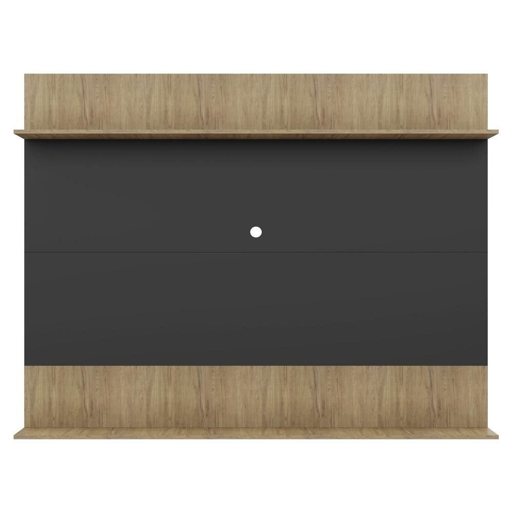 Painel TV 65" com Prateleiras Amsterda Classic Multimoveis Preto/Rustic