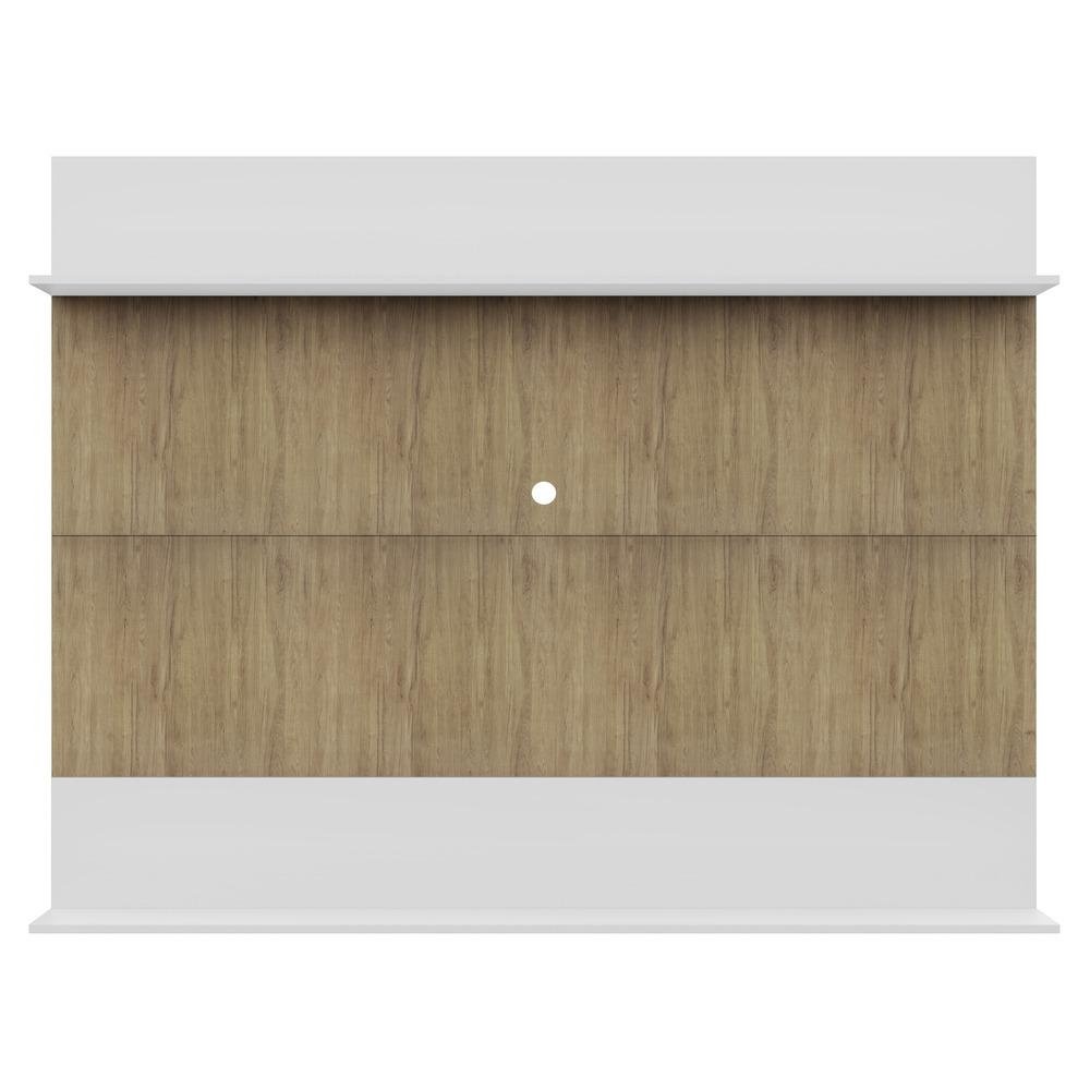 Painel TV 65" com Prateleiras Amsterda Classic Multimoveis Rustic/Branco