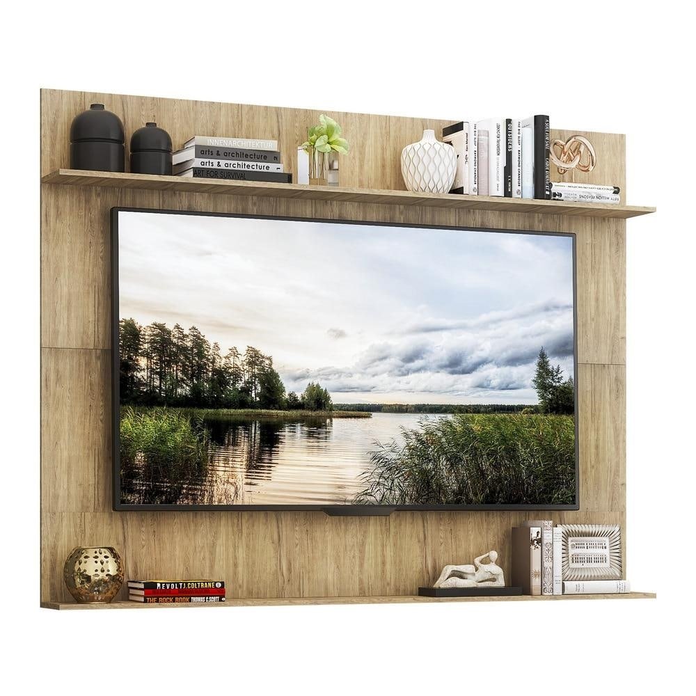 Painel TV 65" com Prateleiras Amsterda Classic Multimoveis Rustic