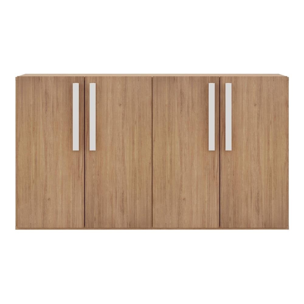Aparador Buffet 4 portas Viena Multimoveis Rustic/Branco