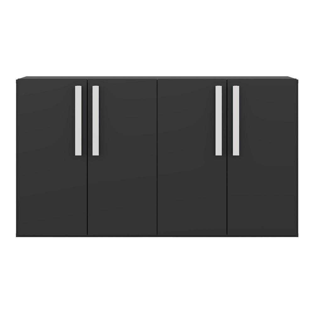 Aparador Buffet 4 portas Viena Multimoveis Preto/Branco