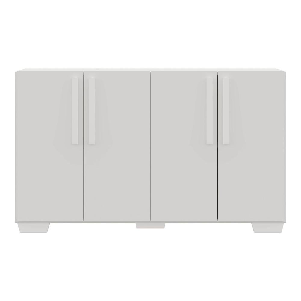 Aparador Buffet 4 Portas com Pes Quadrados Viena Multimoveis Branco