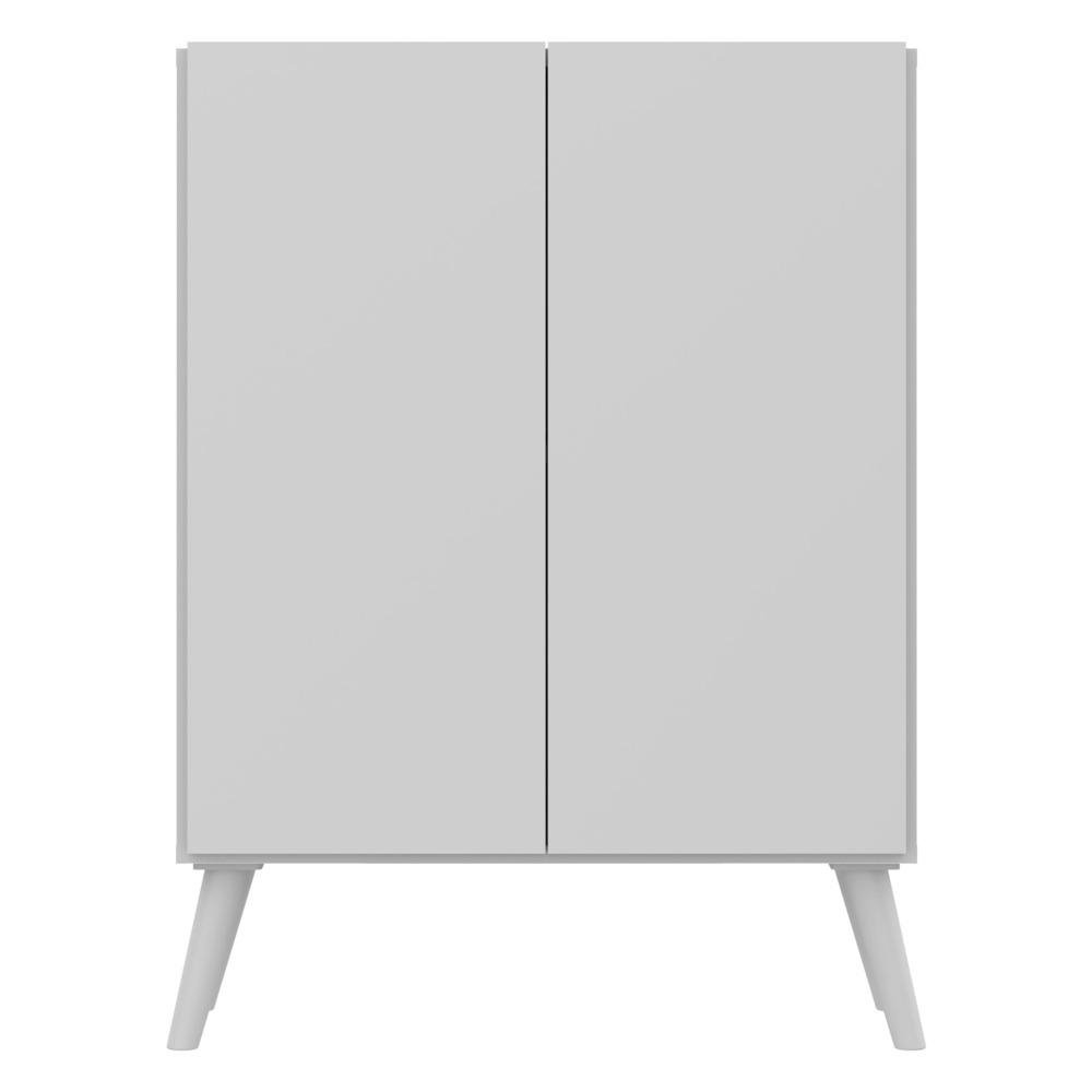 Aparador Cantinho do Cafe com Pes Retro e 2 Portas Multimoveis Branco