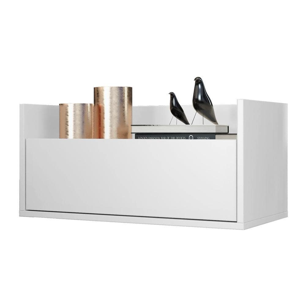Mesa de Cabeceira 60 cm Suspensa Multimoveis Branca