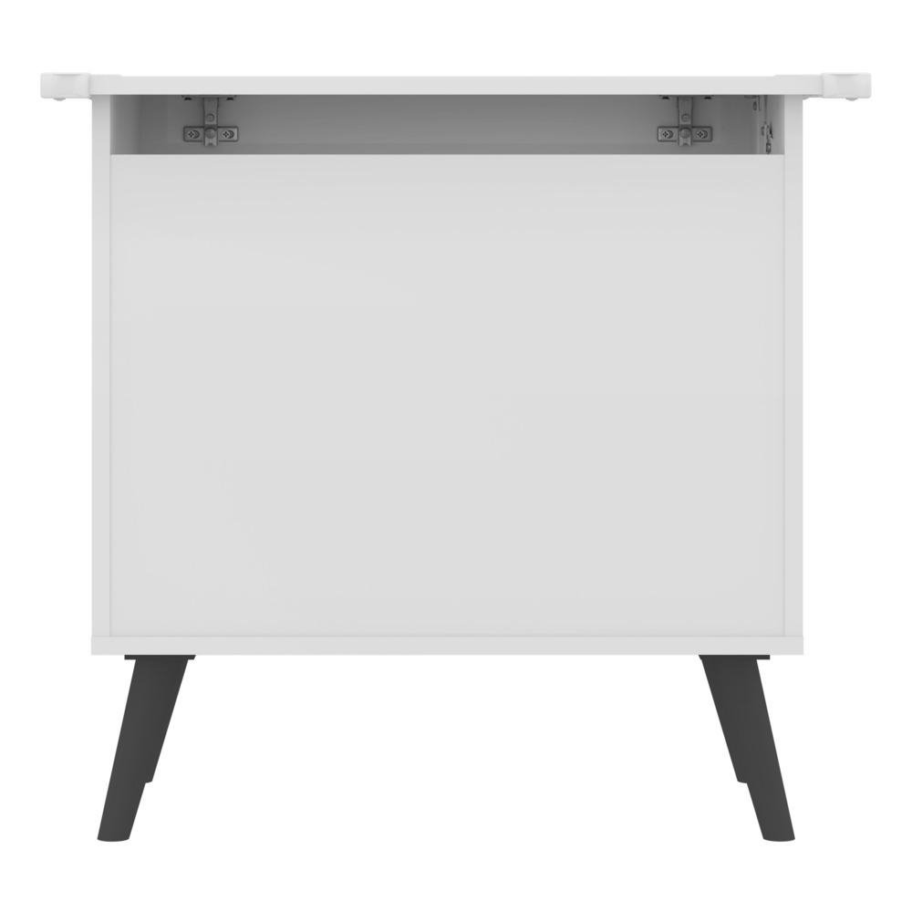Bau Organizador Caixa de Brinquedos Retro Multimoveis Branco/Preto