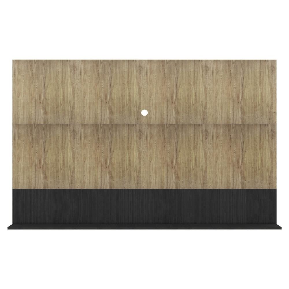 Painel com Suporte TV 65" e Prateleira Amsterda Up Multimoveis Rustic/Preto