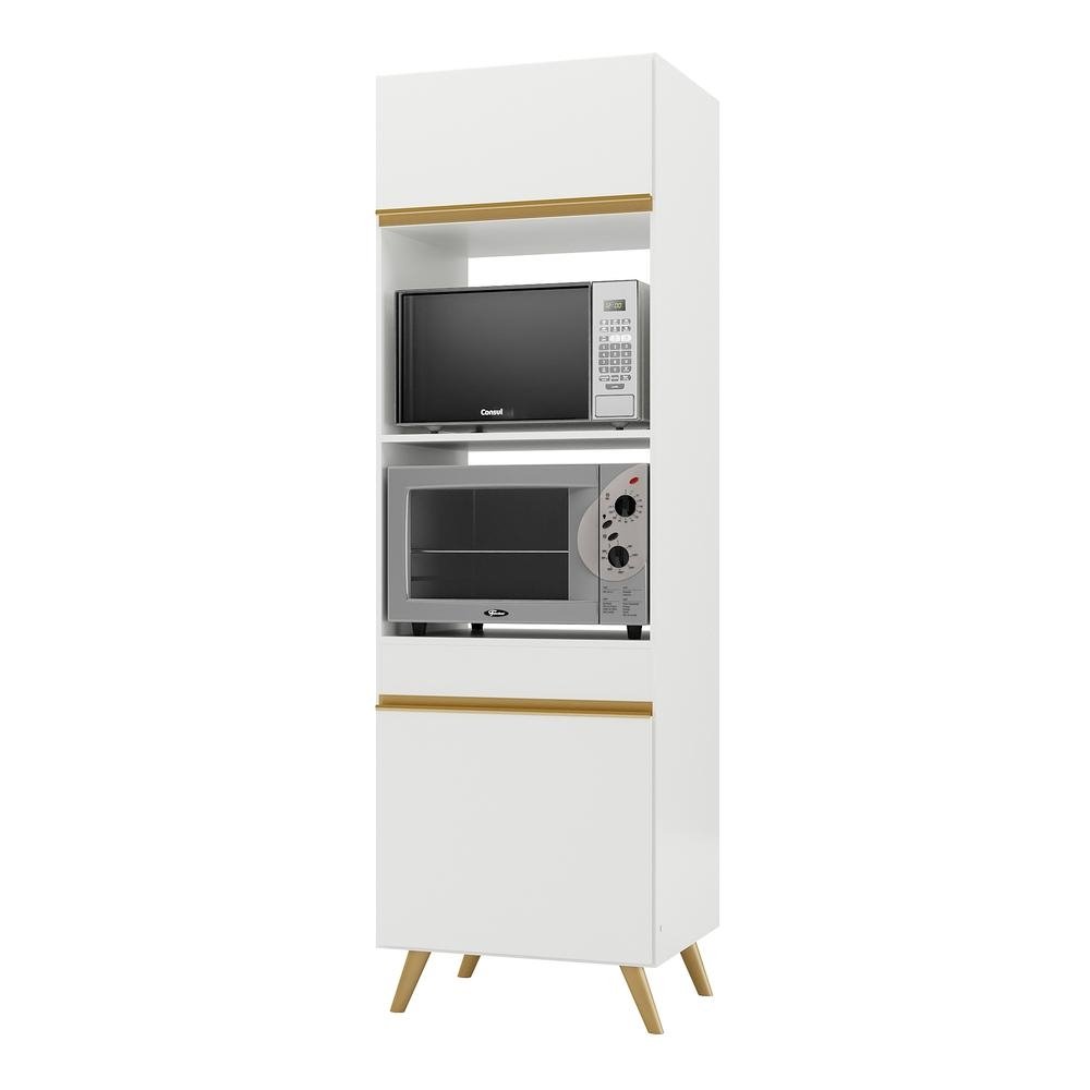 Paneleiro 2 Portas para Forno e Microondas Veneza GW Multimoveis Branco