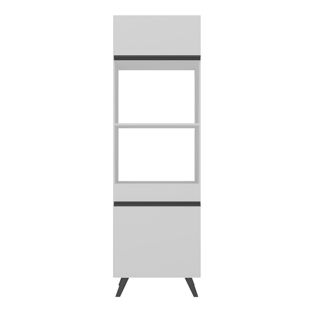 Paneleiro 2 Portas para Forno e Microondas Veneza Multimoveis MP3679.964 Branco/Preto