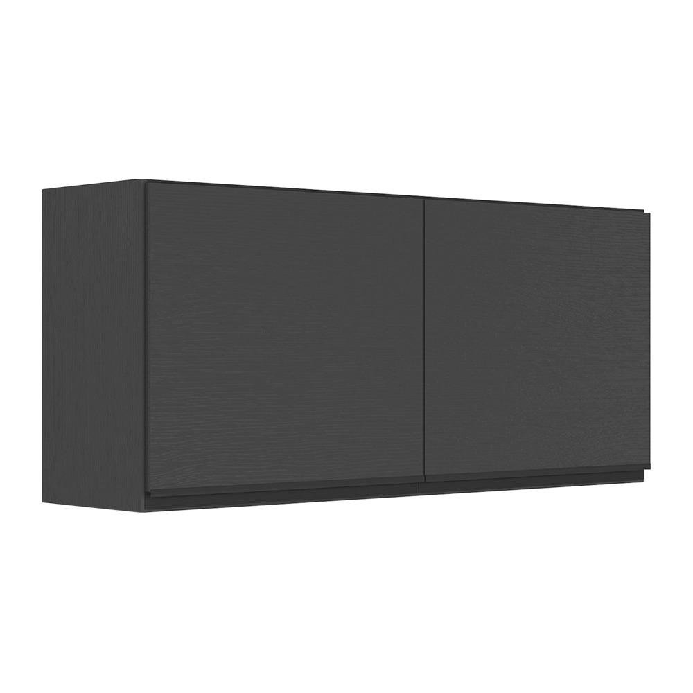 Armário Aéreo Cozinha 120 cm 2 Portas Veneza Multimóveis MP3682.895 Preto