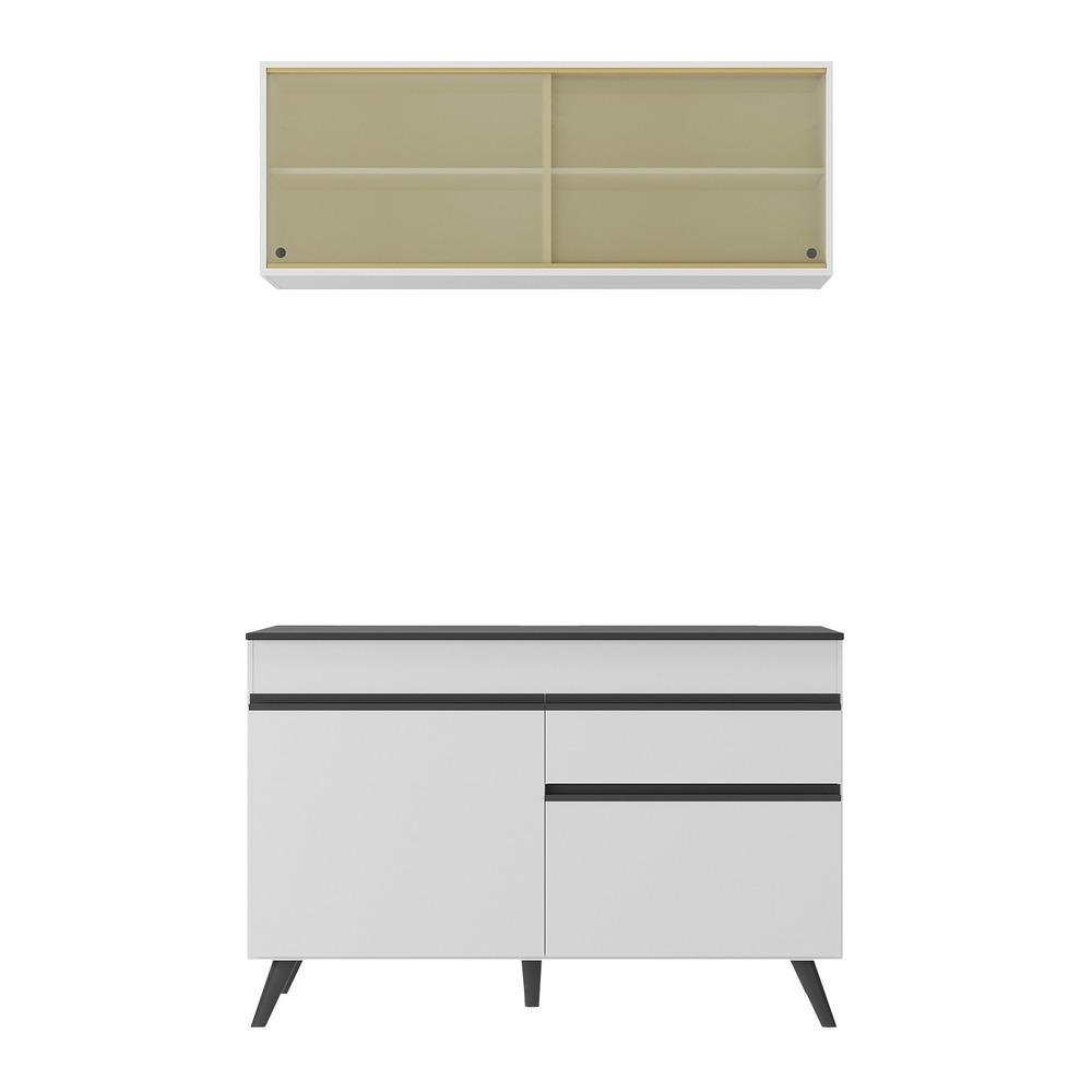Armario de Cozinha Compacta 2 pecas MP3688.964 Veneza Multimoveis Branco