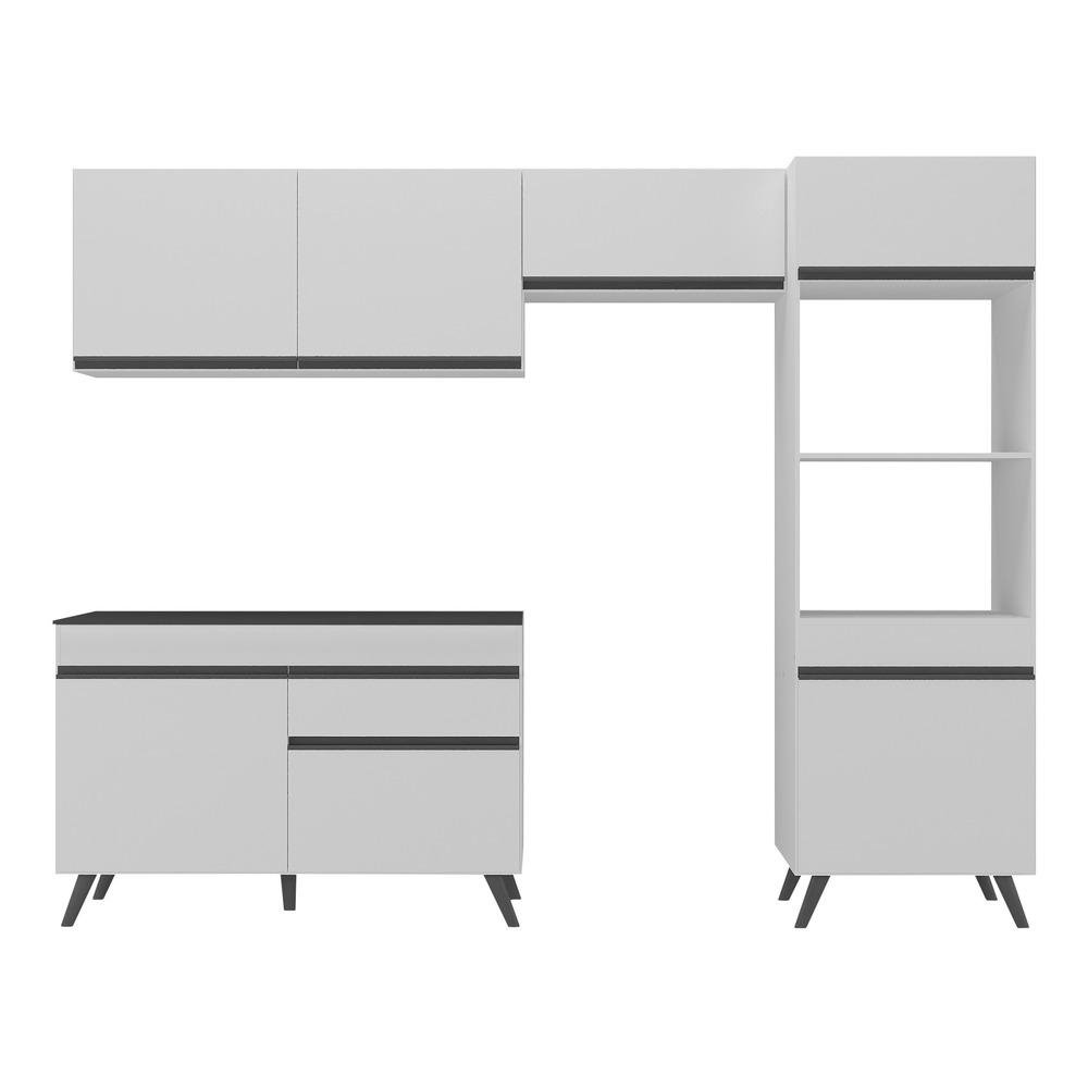 Armario de Cozinha Compacta 4 pecas MP3693.964 Veneza Multimoveis Branco