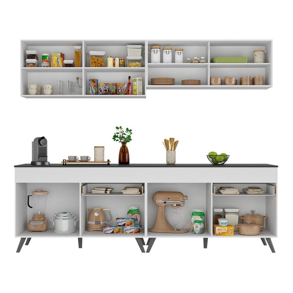 Armario de Cozinha Compacta 4 pecas MP3696.964 Veneza Multimoveis Branco