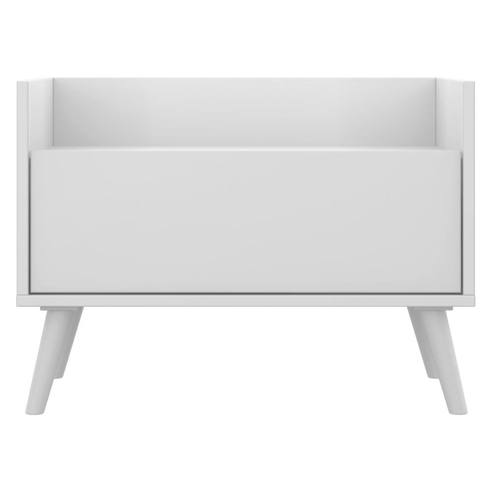 Mesa de Cabeceira 80 cm com Pes Retro Multimoveis Branca
