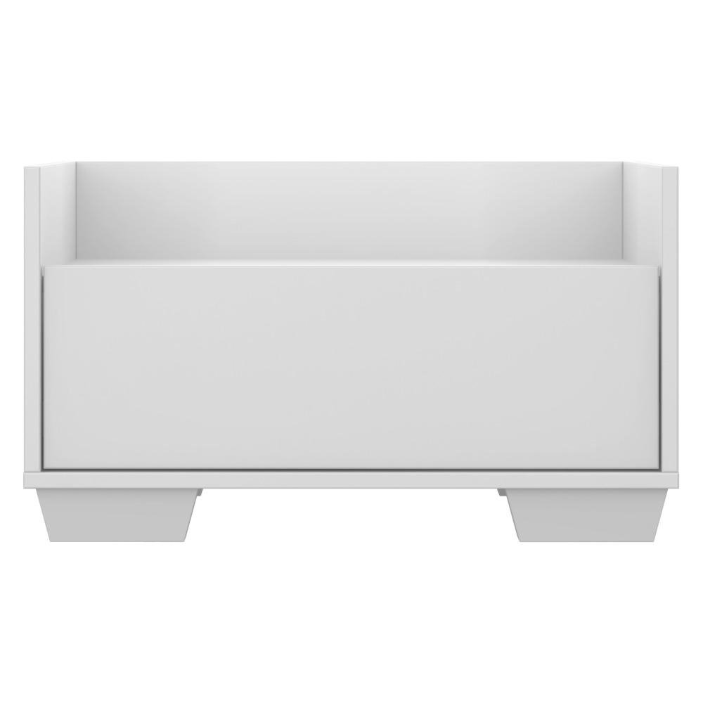 Mesa de Cabeceira 80 cm com Pes Quadrados Multimoveis Branca