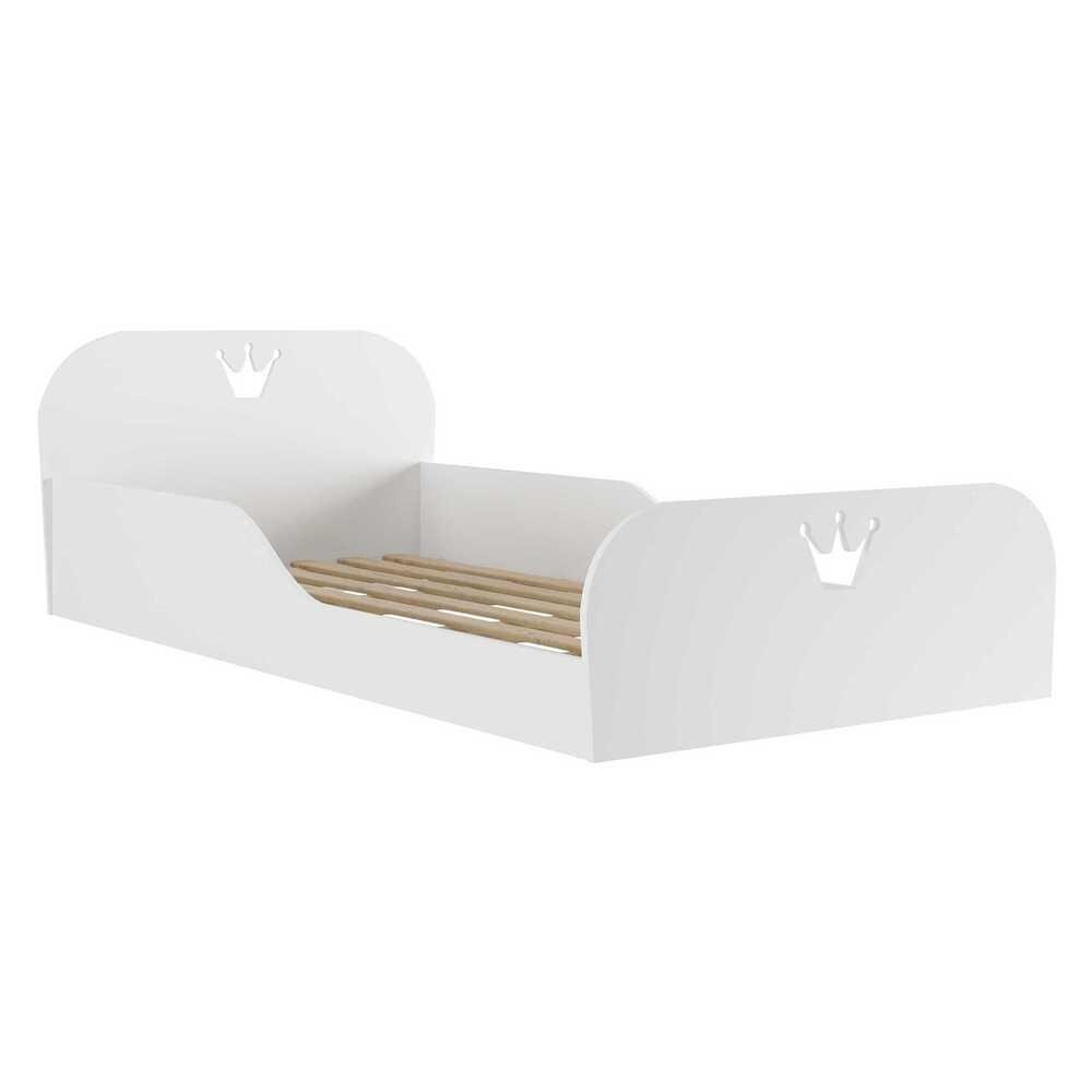 Cama Solteiro Montessoriana com Colchao Incluso Encantada Multimoveis Branca