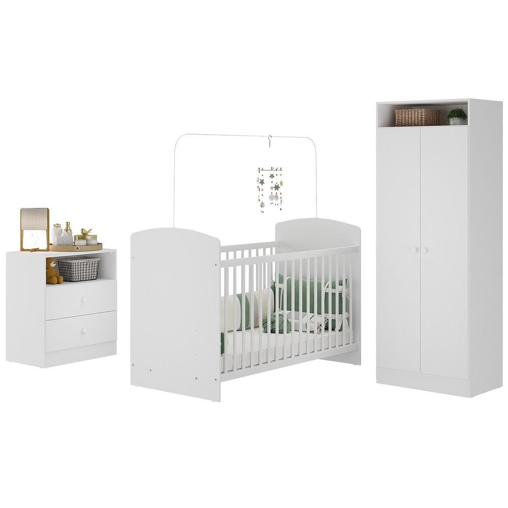 Quarto Infantil Completo Com Colchao Incluso Docura Multimoveis Branco