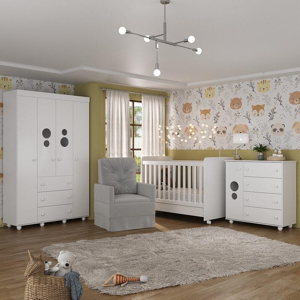 Quarto Completo com Poltrona de Amamentacao Pimpolho Multimoveis MP4067