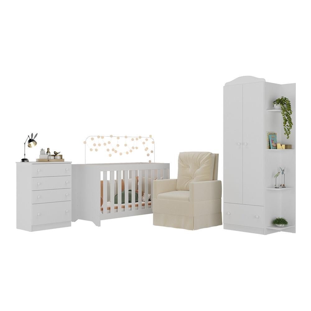 Quarto Infantil Completo com Poltrona de Amamentacao Multimoveis MP4068