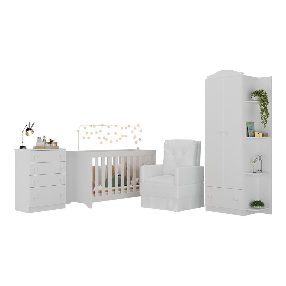 Quarto Completo com Colchao e Poltrona de Amamentacao Joao e Maria Multimoveis MP4098