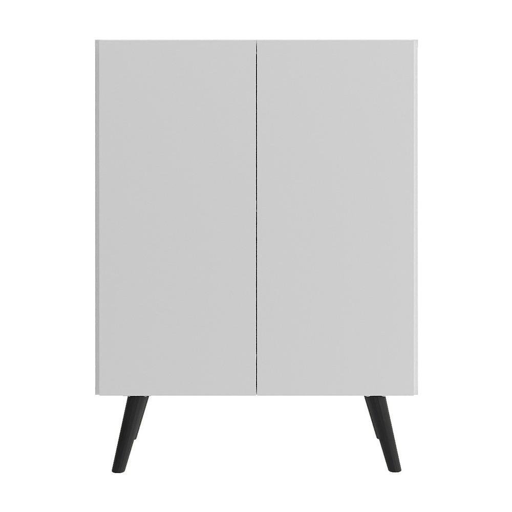 Gabinete Banheiro 2 Portas Retro 63cm Multimoveis MP5006 Branco/Preto